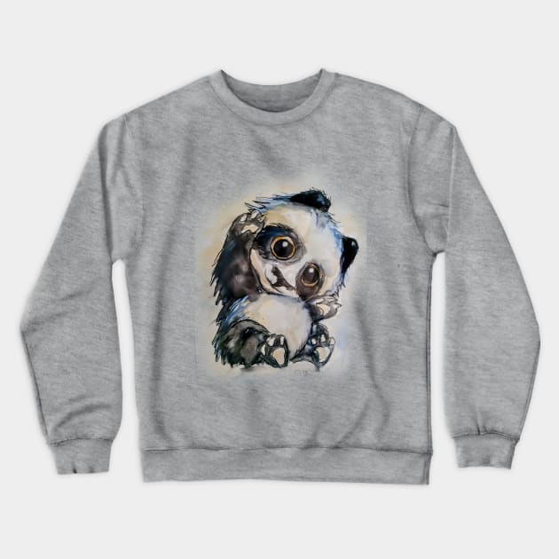 Cute watercolour baby panda Crewneck Sweatshirt by myriamaubry